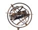 AK023 Brass Armillary With Compass On Wood Base 